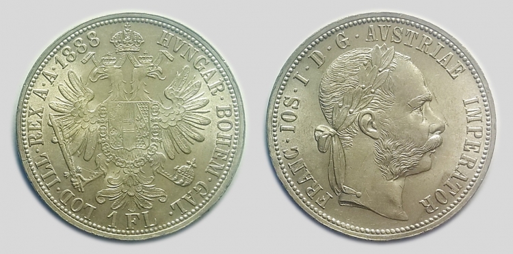 1888 Ferenc József 1 gulden florin