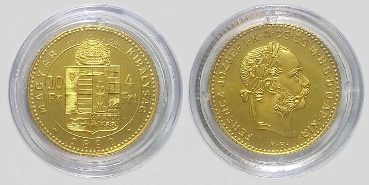 1892 Ferenc József 4 forint