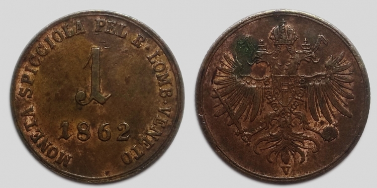 1862 1 soldo V Ferenc József