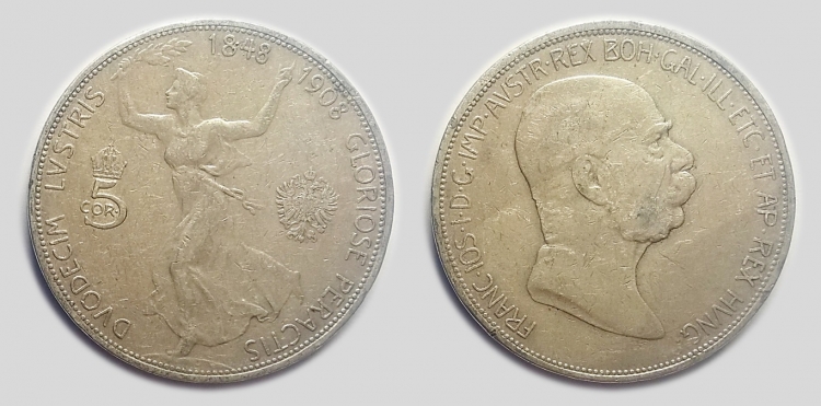 1908 Ferenc József 5 korona