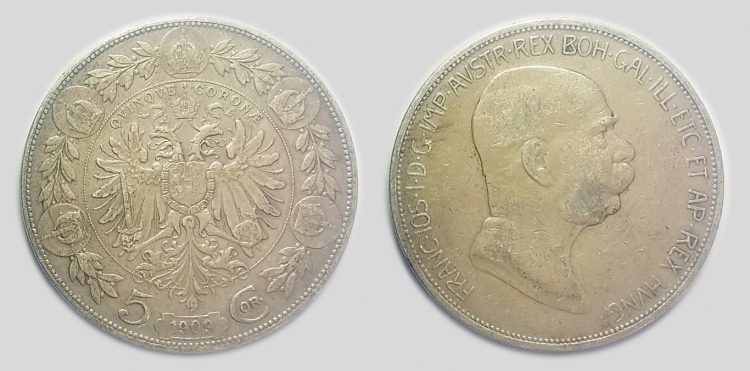 1909 Ferenc József 5 korona