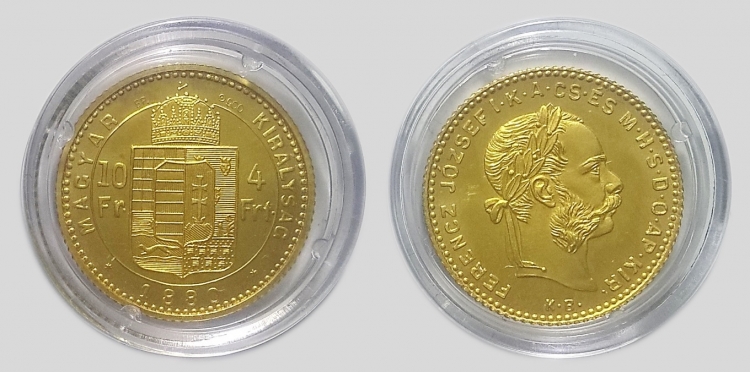 1880 Ferenc József 4 forint UV