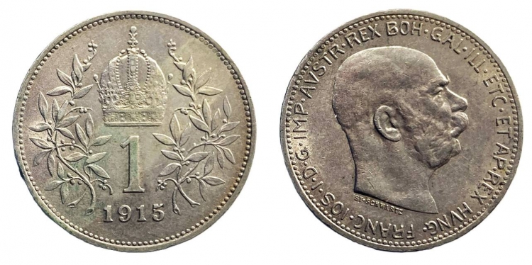 1915 Ferenc József 1 korona