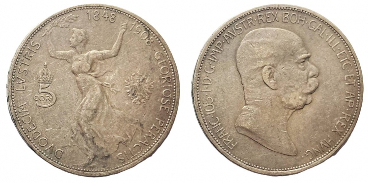 1908 Ferenc József 5 korona