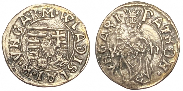 II Ulászló ezüst denar