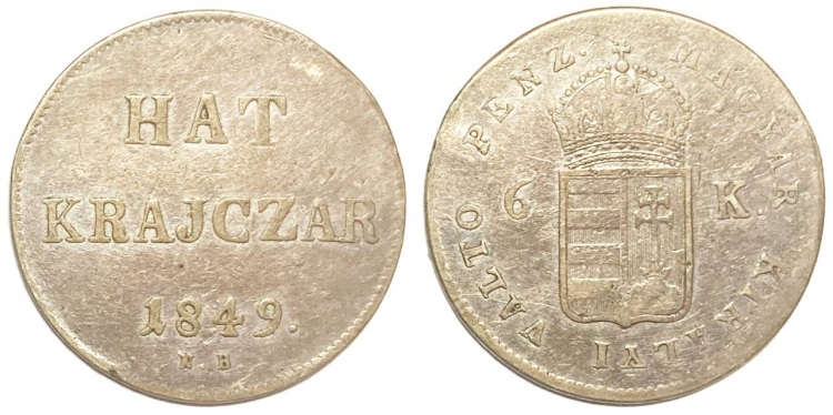 1849 Szabadságharc 6 krajcár NB