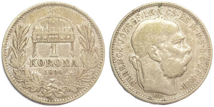 1894 Ferenc József 1 korona KB