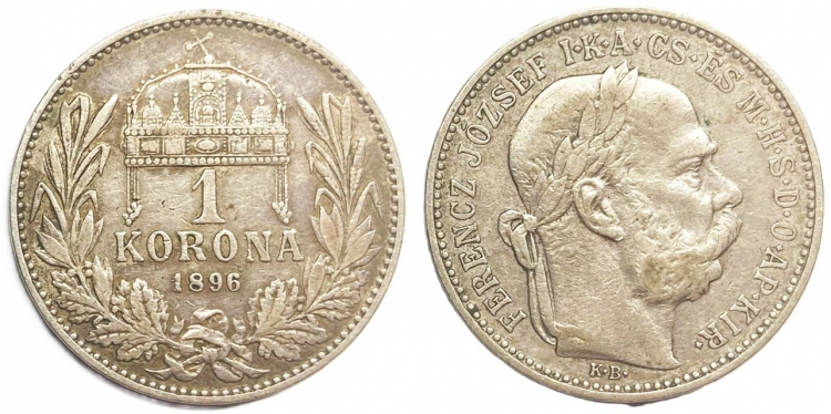 1896 Ferenc József 1 korona KB
