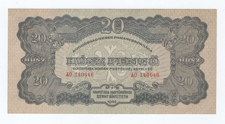 1944 Vöröshadsereg 20 pengő