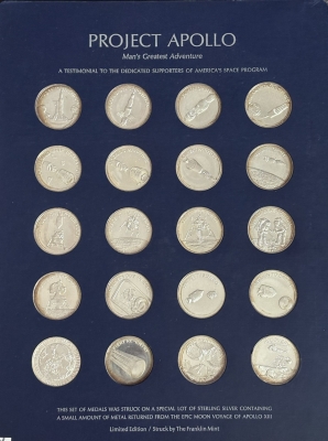 Apollo project 20 db-os ezüst érem szett