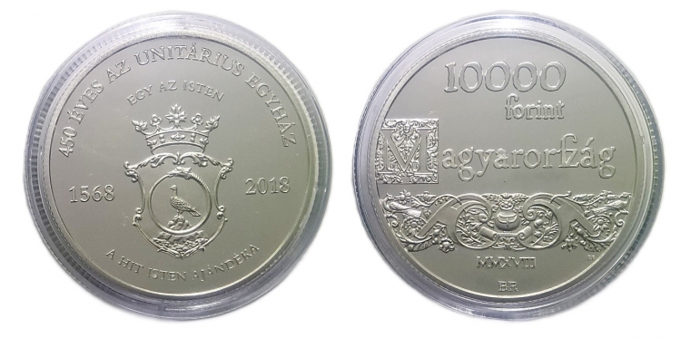 2018 450 éves az Unitárius Egyház 10000 forint