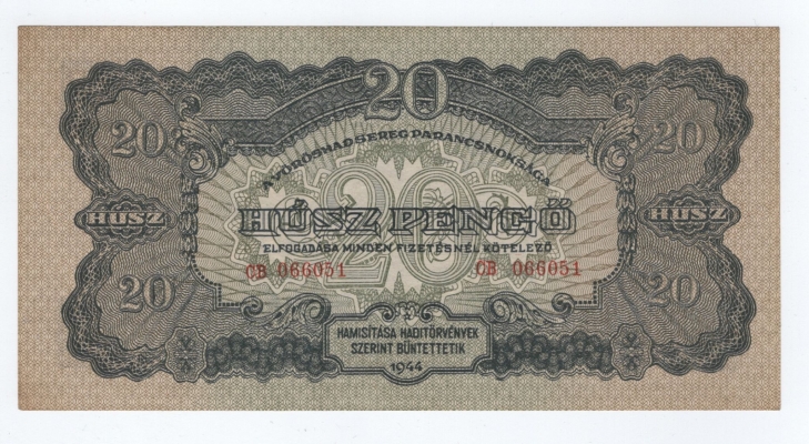 1944 Vöröshadsereg 20 pengő