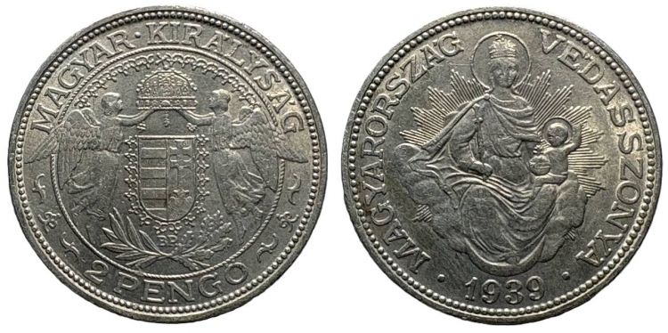 1939 Magyar Királyság 2 pengő