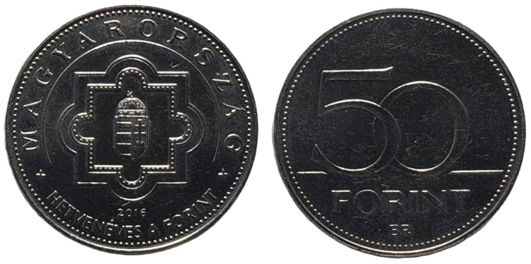 2016 70 éves a forint 50 forint