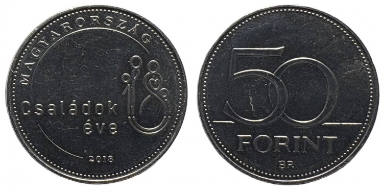 2018 Családok éve 50 forint
