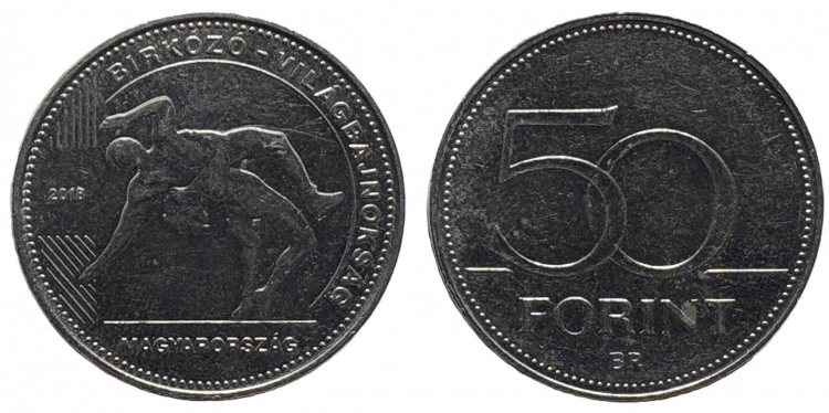 2018 Birkózó VB 50 forint