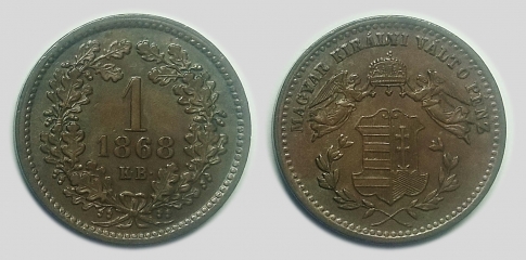 1868 Ferenc József 1 krajcár KB