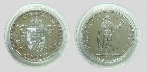 1918 20 korona IV Károly ezüst UV