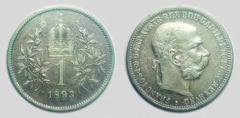 1893 Ferenc József 1 korona
