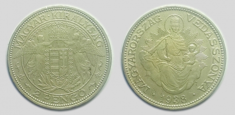 1938 Magyar Királyság 2 pengő