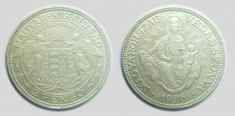 1936 Magyar Királyság 2 pengő