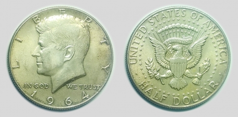 1964 Kennedy 1/2 dollár