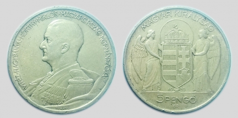 1939 Horthy Miklós 5 pengő