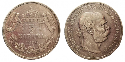 1900 Ferenc József 5 korona KB