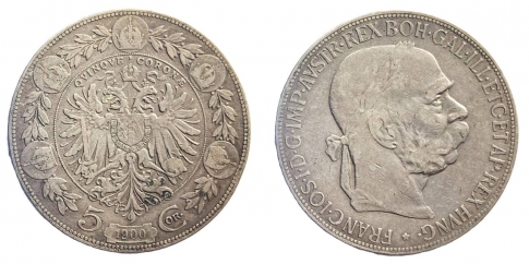 1900 Ferenc József 5 korona
