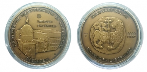 2020 Debrecen- Református Nagytemplom és Kollégium 2000 forint