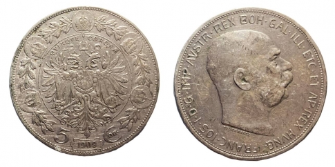 1909 Ferenc József 5 korona