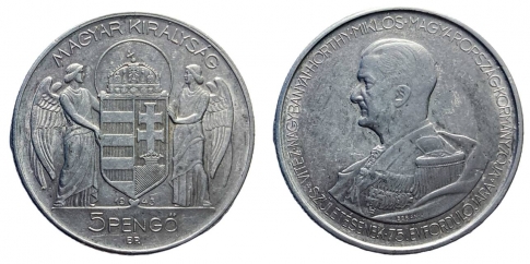 1943 Horthy Miklós 5 pengő