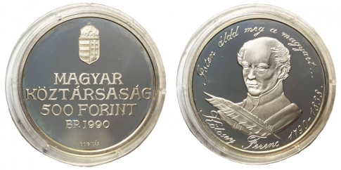 1990 Kölcsey Ferenc 500 forint
