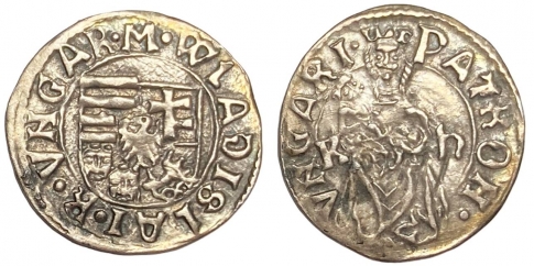 II Ulászló ezüst denar