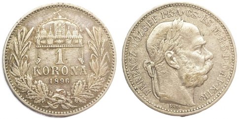 1896 Ferenc József 1 korona KB