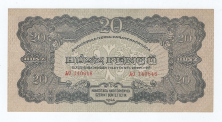1944 Vöröshadsereg 20 pengő