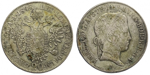 1848 V Ferdinánd 20 krajcár A