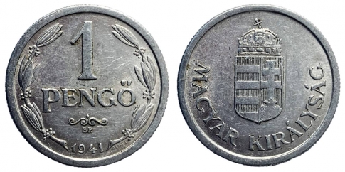1941 Magyar Királyság 1 pengő