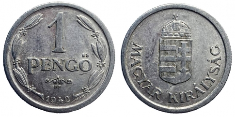 1942 Magyar Királyság 1 pengő