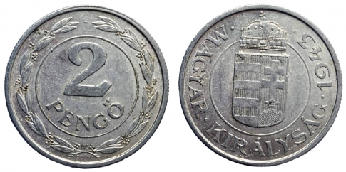 1943 Magyar Királyság 2 pengő