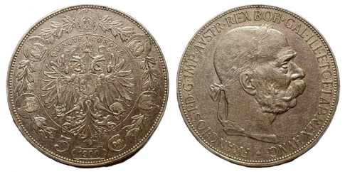 1900 Ferenc József 5 korona