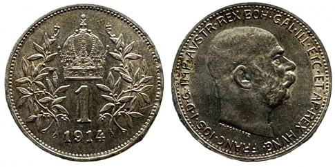 1914 Ferenc József 1 korona 1914 Ferenc József 1 korona
