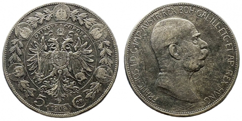 1909 Ferenc József 5 korona