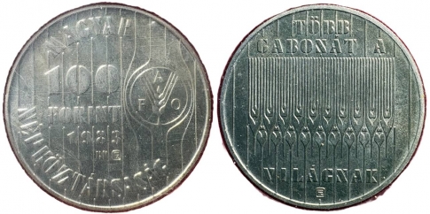 1983 FAO 100 forint 1983 FAO 100 forint