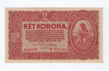 1920 2 korona csillagos sorszám