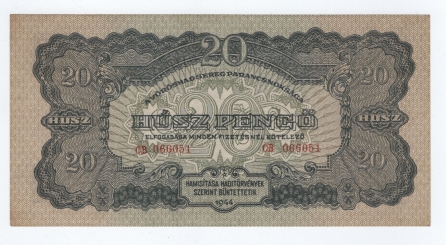 1944 Vöröshadsereg 20 pengő