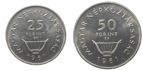 1961 Liszt Ferenc 25 és 50 forint