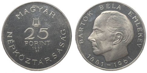 1961 Bartók Béla 25 forint