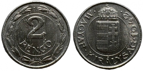 1942 Magyar Királyság 2 pengő