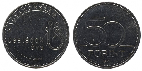 2018 Családok éve 50 forint 2018 Családok éve 50 forint